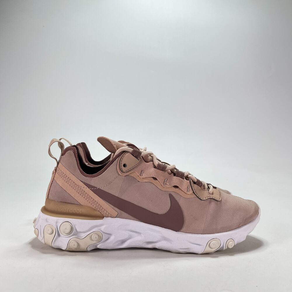 Nike React Element 55 Particle Beige Lifestyle Sneakers BQ2728-200 Womens Size 8